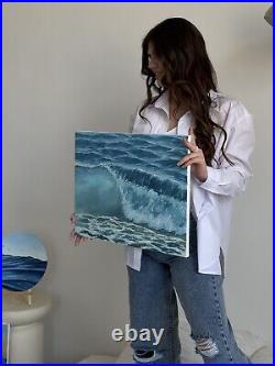 Original OIL Painting Seascape, Ocean wave, Sea Art on canvas Wall art 1620 inc