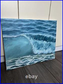 Original OIL Painting Seascape, Ocean wave, Sea Art on canvas Wall art 1620 inc