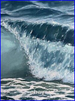 Original OIL Painting Seascape, Ocean wave, Sea Art on canvas Wall art 1620 inc