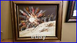 Original Oil On Canvas Frank Walcutt Abstract Art Framed Painting Signed