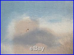 Original Oil On Canvas Painting Signed v Berk Sail Boat On Rough Sea. Framed