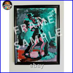 Original Oil Painting 10x8 Blue Dancing Couple Figurative Expressionism