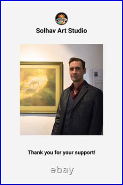 Original Oil Painting 10x8 Blue Dancing Couple Figurative Expressionism