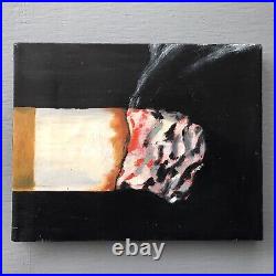 Original Oil Painting Burning Cigarette 8 X 10. Signed And Dated