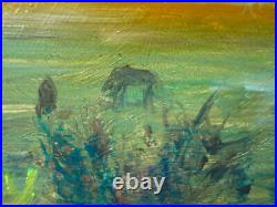 Original? Oil? Painting? Farm? Horse Cow Landscape? Art? Pop? Abstract? Outsider Shrek