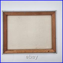 Original Oil Painting Farm Scene Horse Drawn Wagon Cart Fence Tree Hillside Art