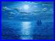 Original-Oil-Painting-Moonlit-Sea-Sailing-Ship-Night-Ocean-16-5x11-7-Signed-01-wrfe