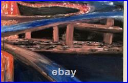 Original Oil Painting Night Lights (Cityscape) 20x16 on Canvas