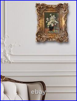 Original Oil Painting On Canvas Flowers & Wooden Frame By Kayvon Esmaeilou