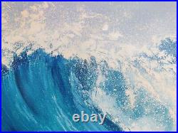 Original Oil Painting Sea Wave Seascape Art on Canvas Modern Hand Painted 23x16