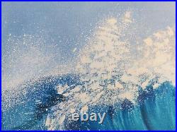 Original Oil Painting Sea Wave Seascape Art on Canvas Modern Hand Painted 23x16