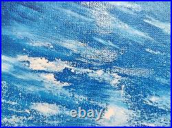 Original Oil Painting Sea Wave Seascape Art on Canvas Modern Hand Painted 23x16