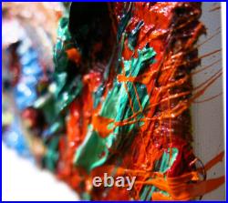 Original Oil? Painting Vintage Art? Signed Impressionism Pop? Abstract Nature Deco