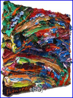 Original Oil? Painting Vintage Art? Signed Impressionism Pop? Abstract Nature Deco