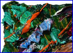 Original Oil? Painting Vintage Art? Signed Impressionism Pop? Abstract Nature Deco