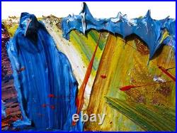 Original Oil? Painting Vintage Art? Signed Impressionism Pop? Abstract Nature Deco