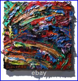 Original Oil? Painting Vintage Art? Signed Impressionism Pop? Abstract Nature Deco