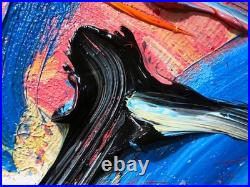 Original Oil? Painting Vintage Art? Signed Impressionism Pop? Abstract Nature Deco