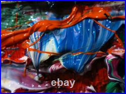 Original Oil? Painting Vintage Art? Signed Impressionism Pop? Abstract Nature Deco