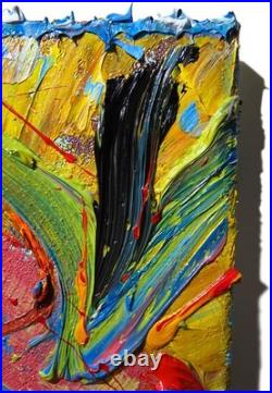 Original Oil? Painting Vintage Art? Signed Impressionism Pop? Abstract Nature Deco