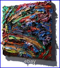 Original Oil? Painting Vintage Art? Signed Impressionism Pop? Abstract Nature Deco