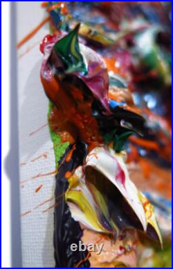 Original Oil? Painting Vintage Art? Signed Impressionism Pop? Abstract Nature Deco