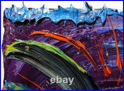 Original Oil? Painting Vintage Art? Signed Impressionism Pop? Abstract Nature Deco