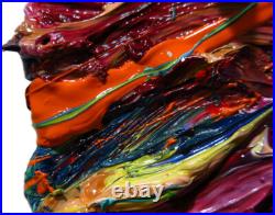 Original Oil? Painting Vintage Art? Signed Impressionism Pop? Abstract Nature Deco