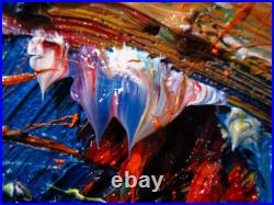 Original Oil? Painting Vintage Art? Signed Impressionism Pop? Abstract Nature Deco