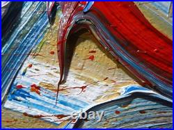 Original Oil? Painting Vintage Art? Signed Impressionism Pop? Abstract Nature Deco