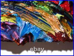 Original Oil? Painting Vintage Art? Signed Impressionism Pop? Abstract Nature Deco