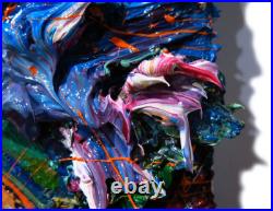 Original Oil? Painting Vintage Art? Signed Impressionism Pop? Abstract Nature Deco