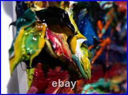 Original Oil? Painting Vintage Art? Signed Impressionism Pop? Abstract Nature Deco