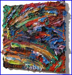 Original Oil? Painting Vintage Art? Signed Impressionism Pop? Abstract Nature Deco