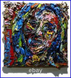 Original Oil? Painting? Vintage? New? Art? Signed'23 Abstract Female Portrait Girl A