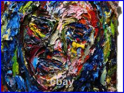 Original Oil? Painting? Vintage? New? Art? Signed'23 Abstract Female Portrait Girl A