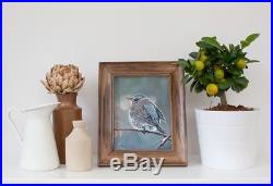 Original Oil Painting Wild bird Artwork on canvas listed by Artist