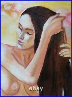 Original Oil Painting Woman Art By Ukraine Artist