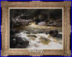 Original Oil Painting art Impressionism Creek Landscape on canvas 20x24
