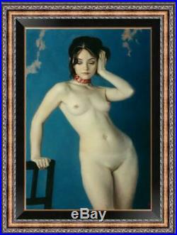 Original Oil Painting female art Chinese nude girl on canvas 24x36