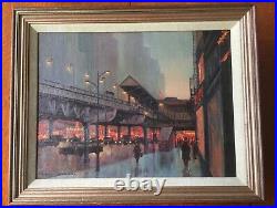Original Oil Painting of Downtown Chicago byPaul Jenkins