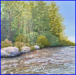 Original Oil Painting on Canvas 18x18 Silence Original Artwork