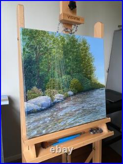 Original Oil Painting on Canvas 18x18 Silence Original Artwork