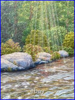 Original Oil Painting on Canvas 18x18 Silence Original Artwork