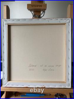 Original Oil Painting on Canvas 18x18 Silence Original Artwork