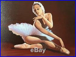 Original Oil Painting on Canvas Ballerina, Mockba 2003, Signed by Russian Artist