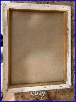 Original Oil Painting on Canvas Gothic Cathedral with Tree Architectural