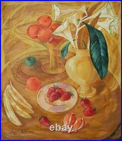 Original Oil Painting on canvas Kitchen Still Life Ukrainian Art Signed 80x70 cm