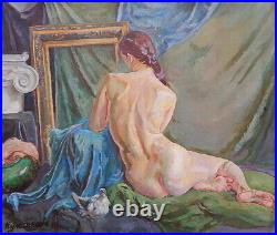 Original Oil Painting on canvas Portrait of Naked Girl Ukrainian Odessa Artist