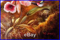 Original Oil on Canvas Impressionism Bird Portrait Oil Painting Stretched